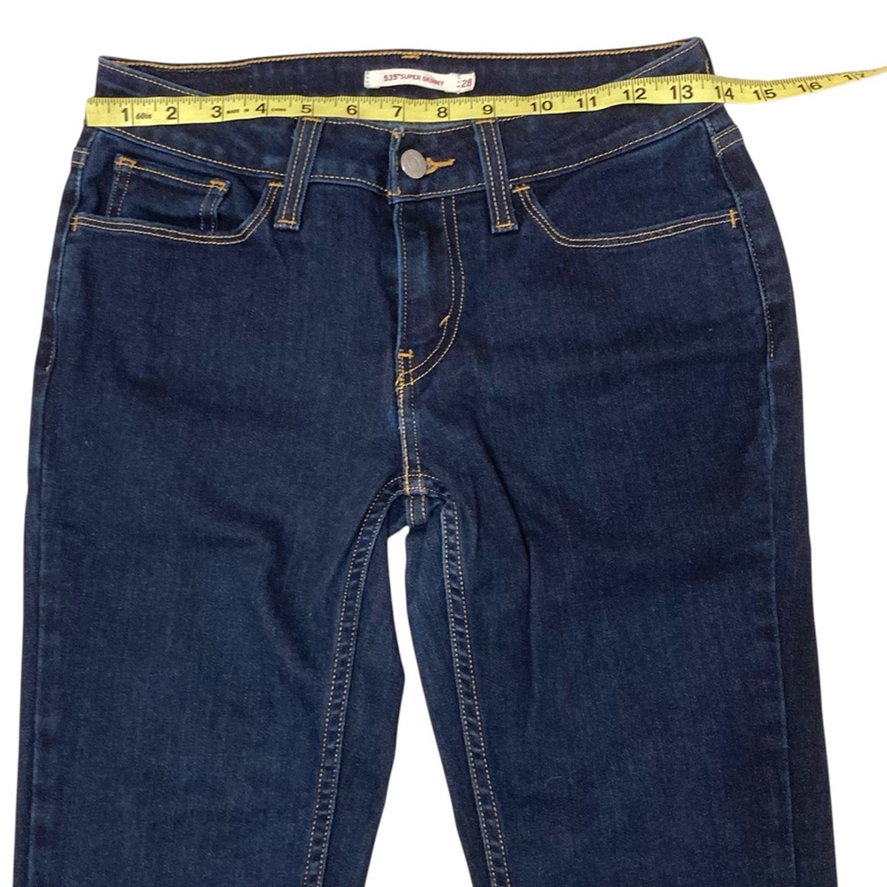 Levi’s 535 Super Skinny Dark Wash Jeans, Leggings, Jeggings, Women’s 28 - Picture 7 of 9